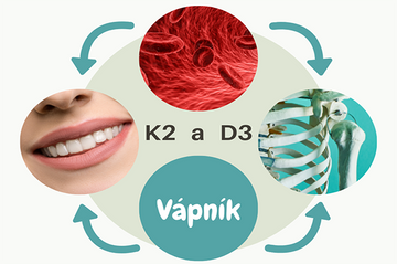 Souhra vitaminu K2 a D3