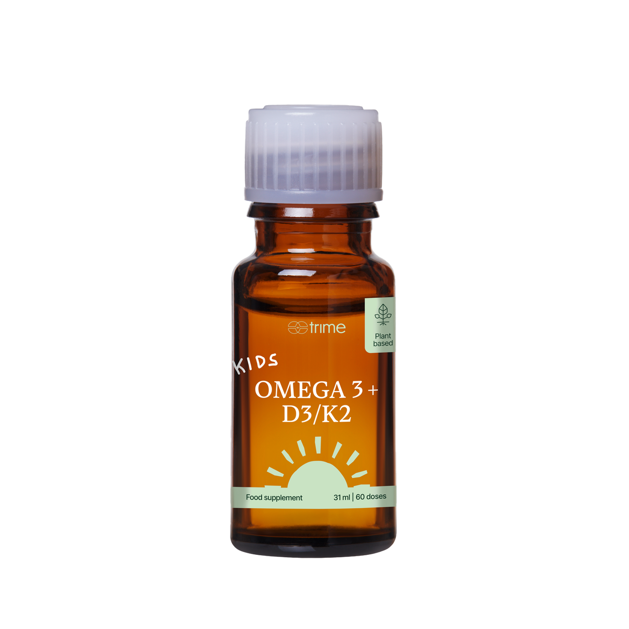 Dětský doplněk s omega-3 DHA EPA, vitamíny D3 a K2, citrusová příchuť, podpora imunity a vývoje.