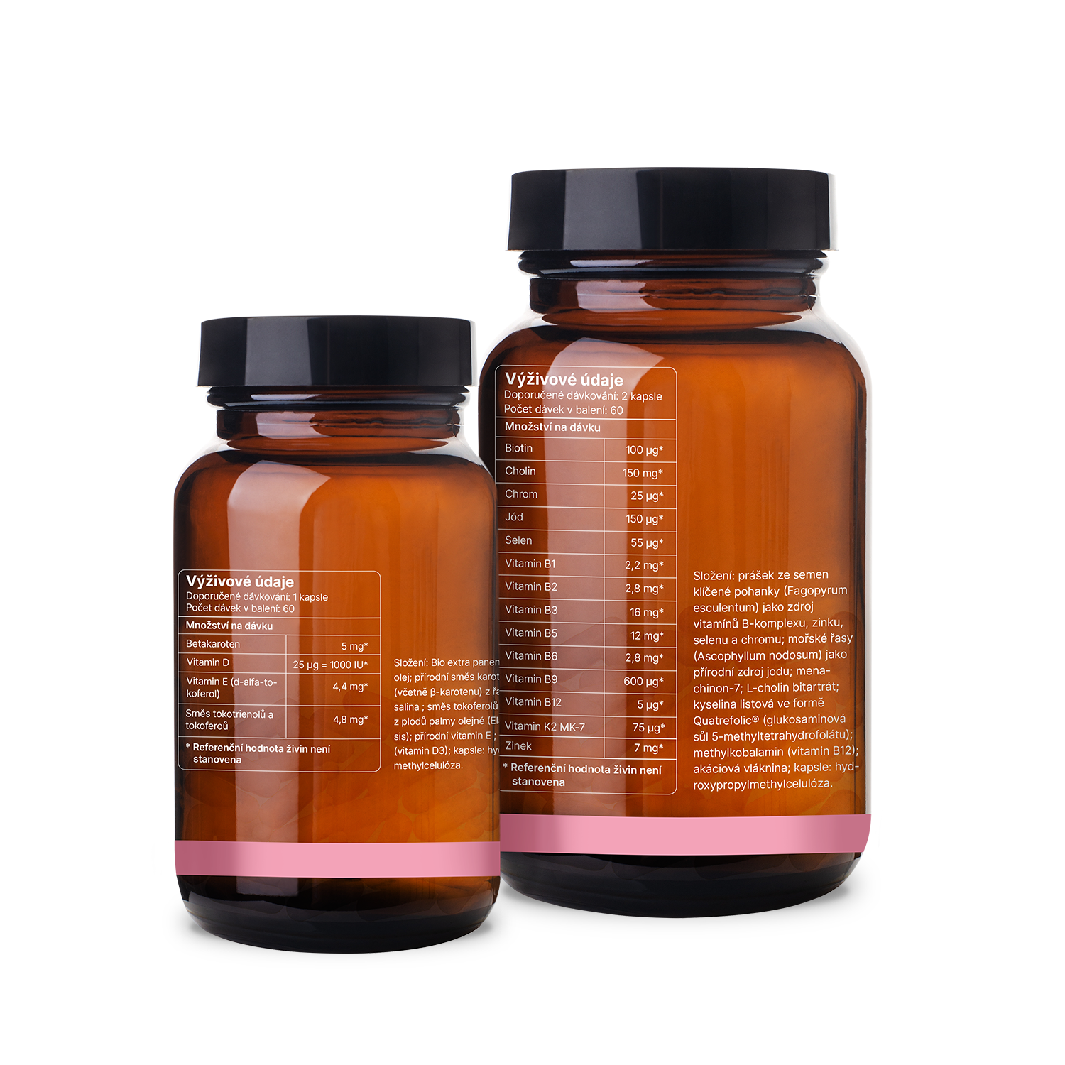 Fertility Essentials multivitamíny pro podporu plodnosti a zdravý vývoj plodu s přírodními složkami a folátem.